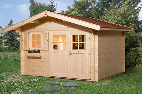 Weka Gartenhaus, 109 Größe 2, 28 mm, DT, EF, braun, 420x370x262 cm, 109.3430.10.00 - 2