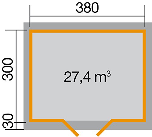 weka Gartenhaus 158 Gr.2, 28 mm, mit 4 Oberlichtern - 2