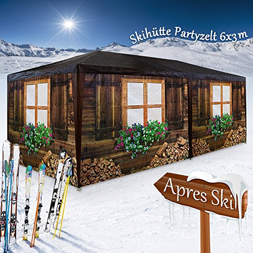 Pavillon „Skihütte/Almhütte“ Partyzelt 3x6m – Bierzelt Gartenlaube Hüttendesign Pavillion Pavilion - 2