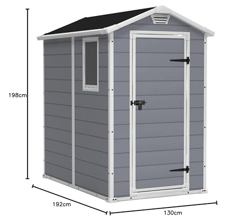 Keter Gerätehaus Manor 4×6 S, Grau, 3,8m³ - 8