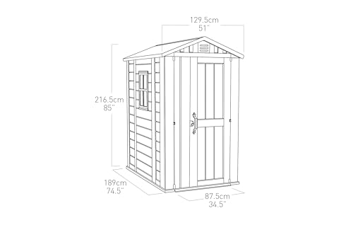 Keter Gerätehaus Factor 4×6, Beige, 3,9m³ - 3